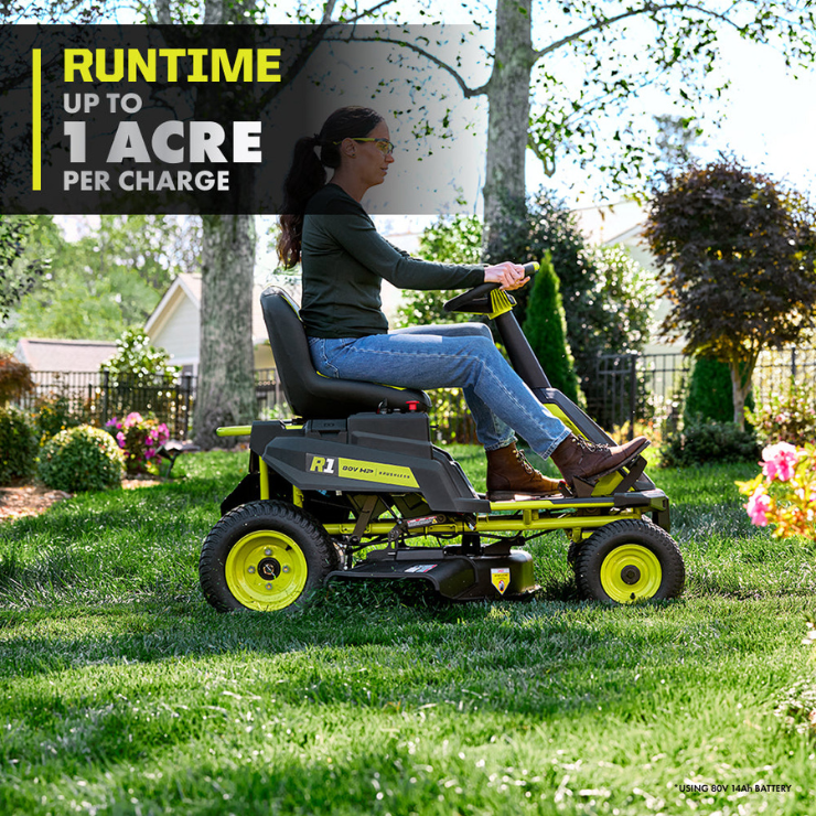 RYOBI R1 80V HP Brushless 30 in. Riding Lawn Mower Kit