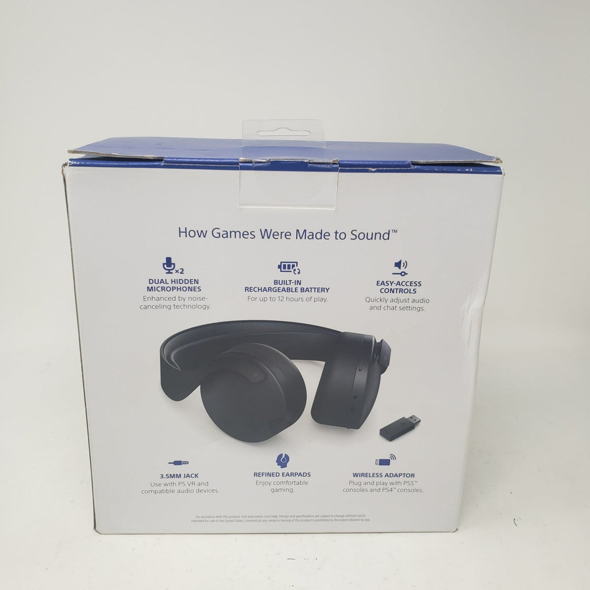 New Sony Pulse 3D Over Ear Gaming Headset Black CFI-ZWH1