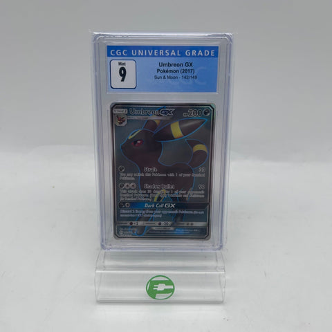 Pokémon TCG Sun & Moon Umbreon GX 142/149 Holo Textured English CGC 9 Mint