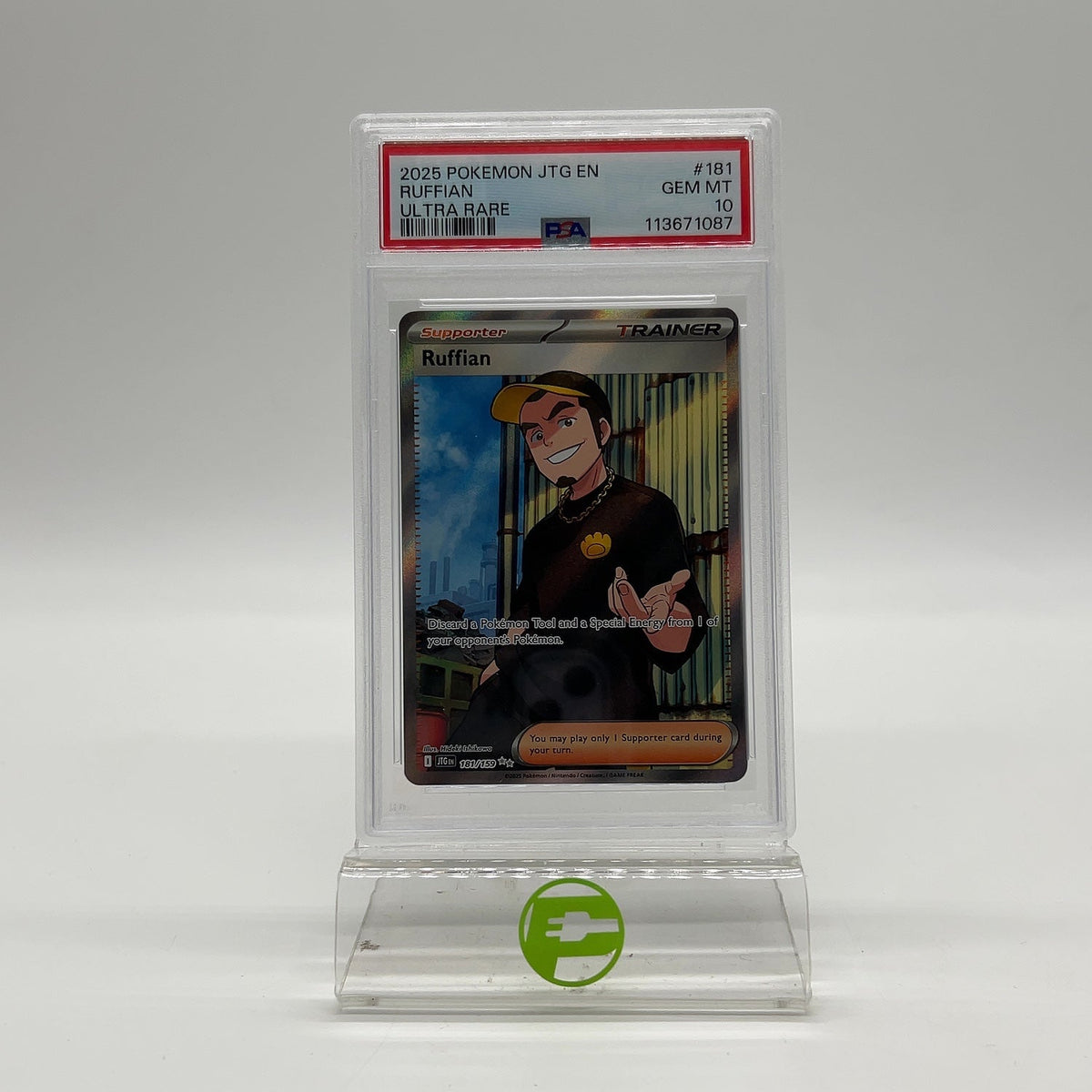 Pokémon TCG Journey Together RUFFIAN 181/159 Holo English PSA 10