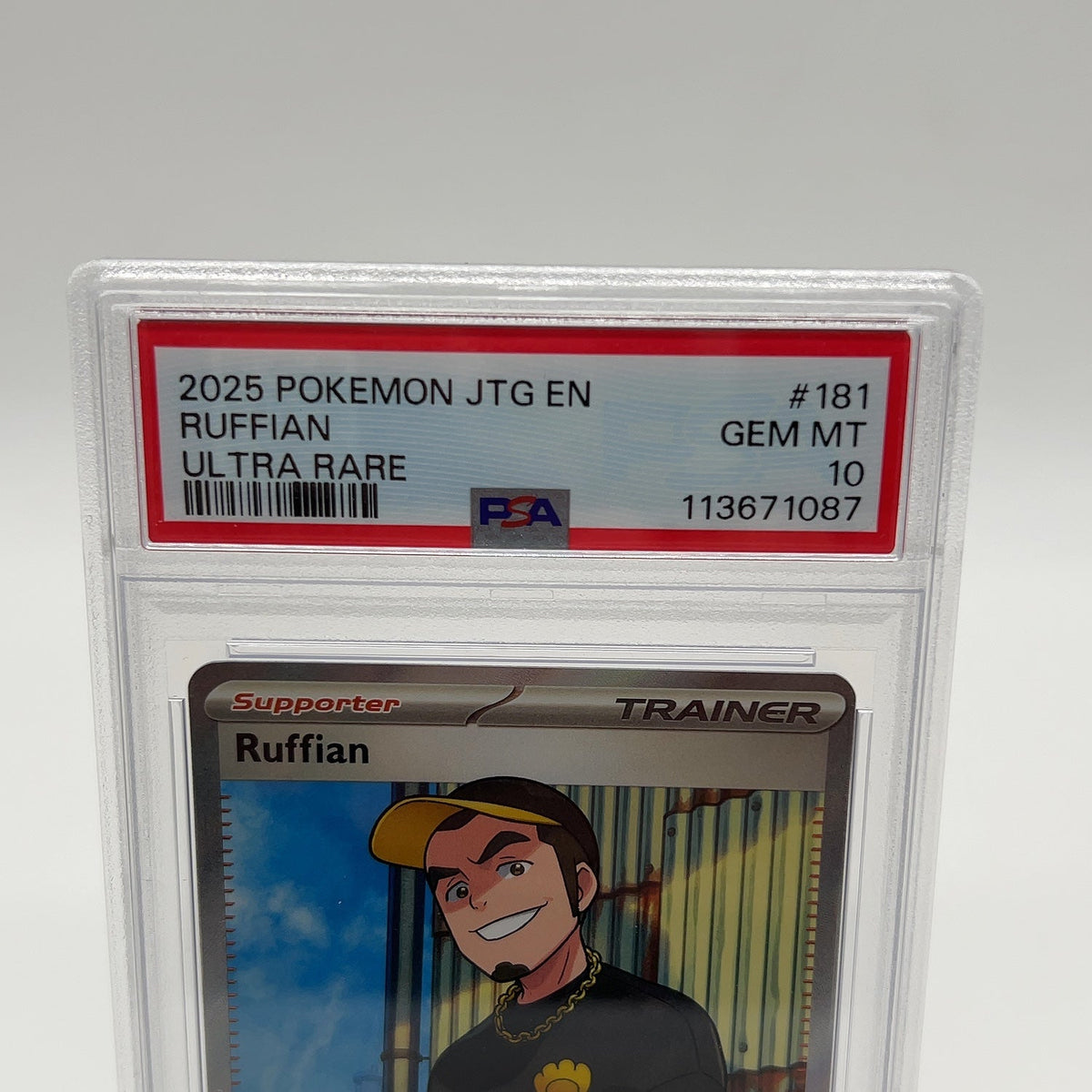 Pokémon TCG Journey Together RUFFIAN 181/159 Holo English PSA 10