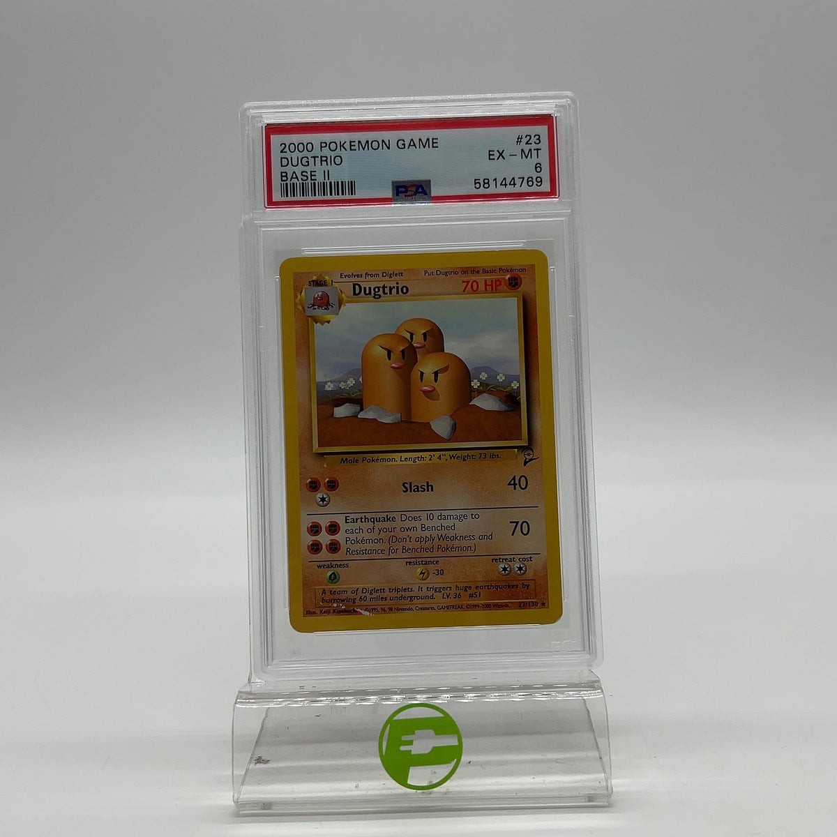 Pokémon TCG Base Set 2 Dugtrio 23/130 Regular English PSA 6