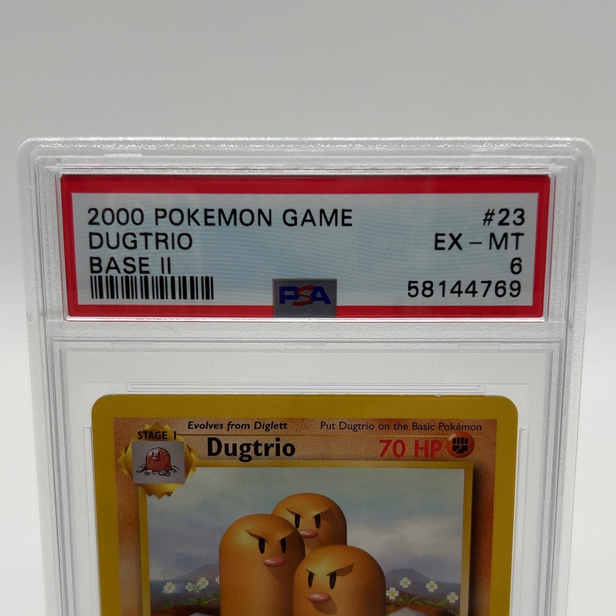 Pokémon TCG Base Set 2 Dugtrio 23/130 Regular English PSA 6