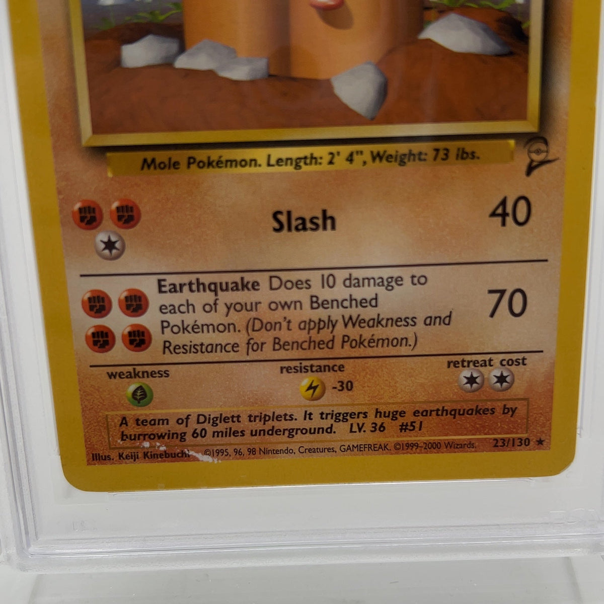 Pokémon TCG Base Set 2 Dugtrio 23/130 Regular English PSA 6