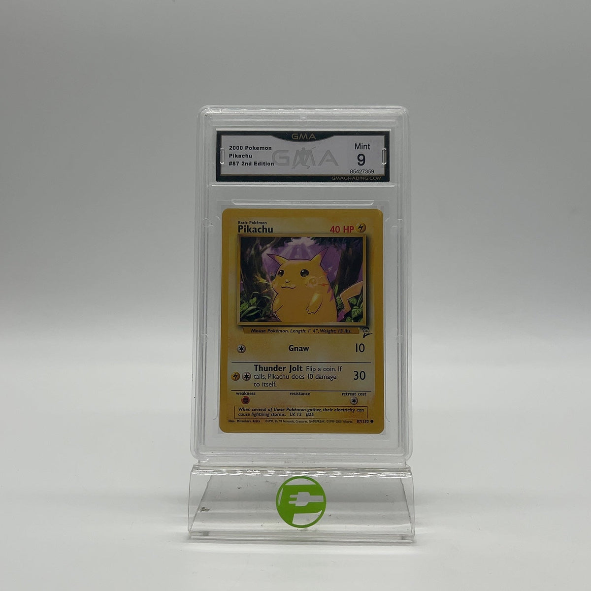 Pokémon TCG Base Set 2 Pikachu 87/130 Regular English GMA 9