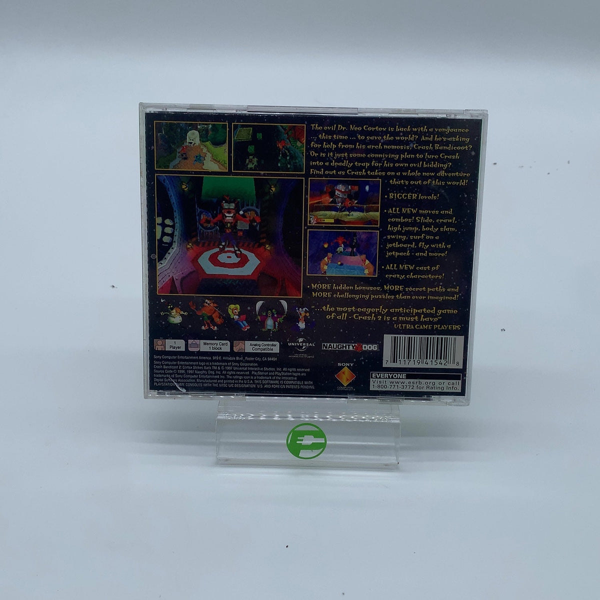 Crash Bandicoot 2 Cortex Strikes Back Greatest Hits Sony PlayStation 1 PS1, 1998