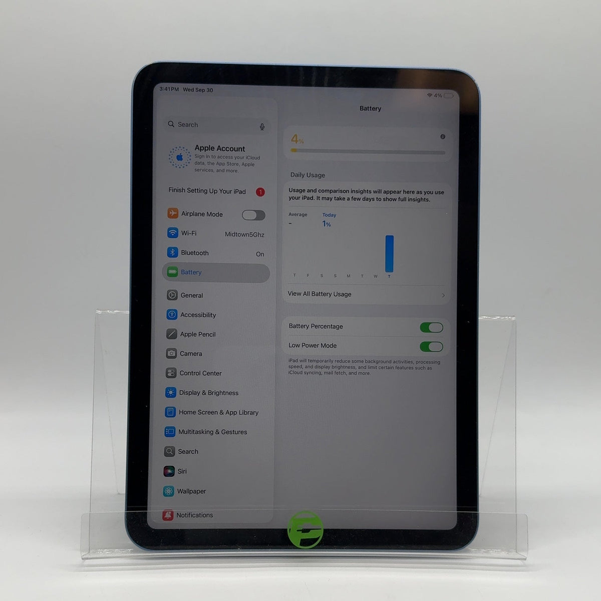 WiFi Only Apple iPad 10th Gen 64GB Blue MPQ13LL/A