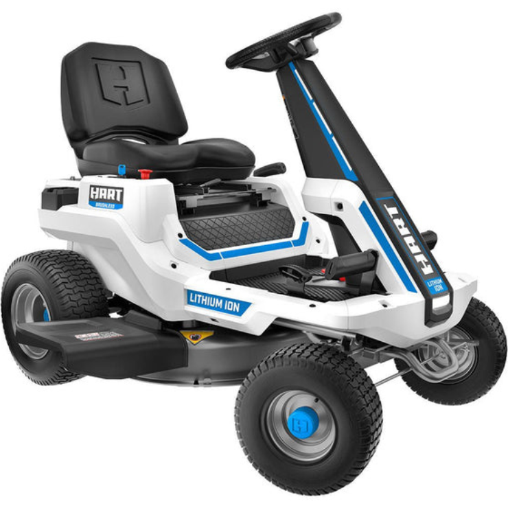 HART 80V 30-Inch Brushless Lithium-Ion Riding Lawn Mower