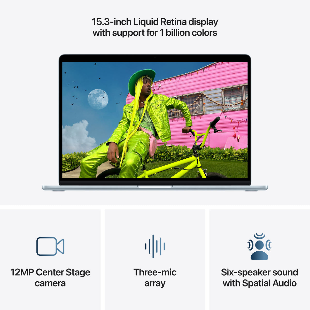 15-inch MacBook Air - M5 10-core CPU 10-core GPU - 16GB Memory - 4TB Storage - Sky Blue
