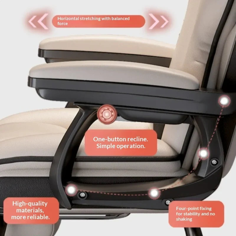 Computer Chair Gamer Chair Comfortable Ergonomic Bow-shaped Chair Sedentary Office Meeting Dormitory Chairs Home Desk Stool
