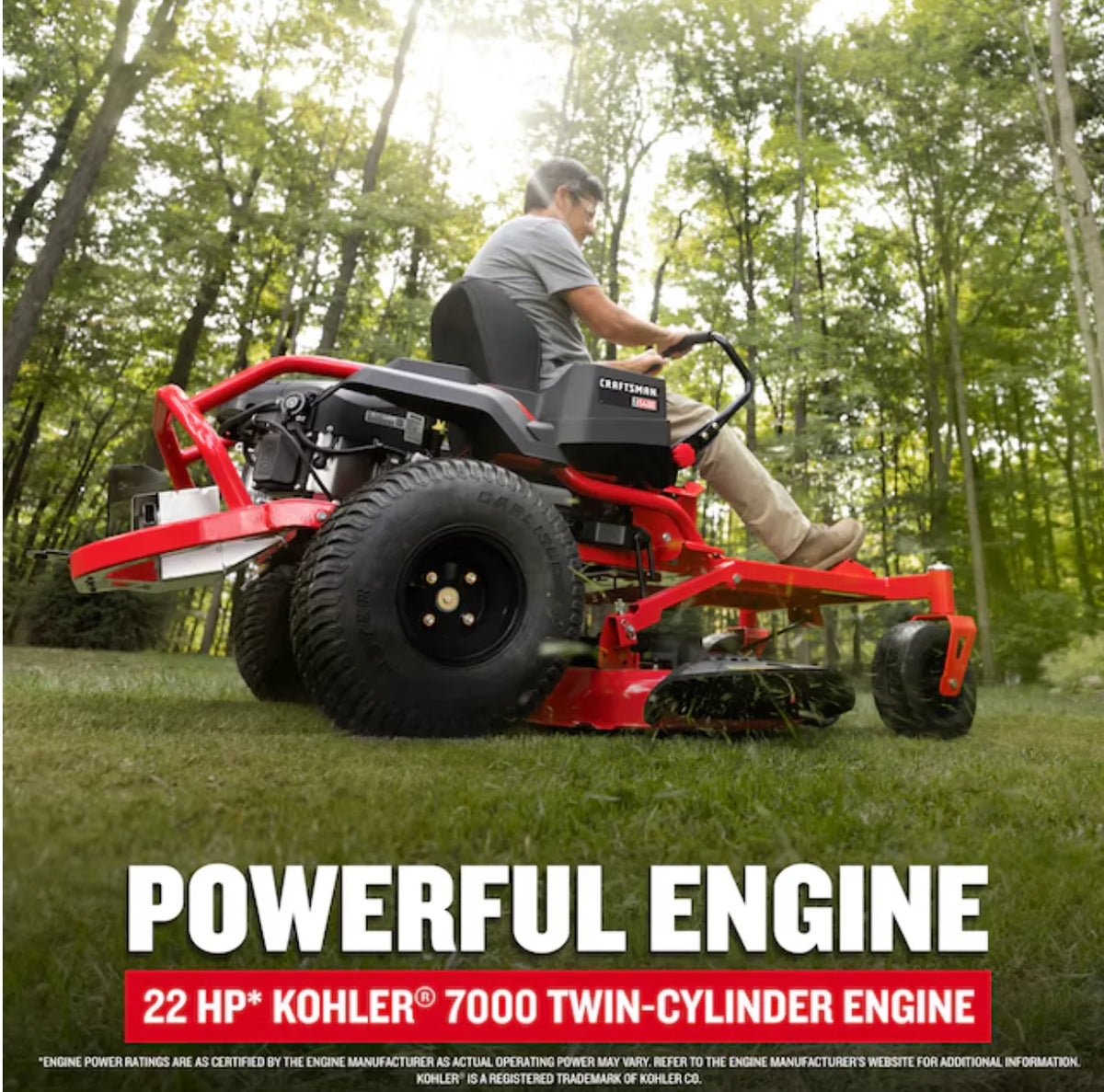 CRAFTSMAN Z5400 | 46in 22HP Zero-Turn Riding Mower | 22 HP Kohler Engine | Hydrostatic Transmission | High-Back Seat (17ARFACT093)